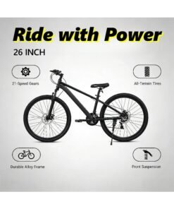 Mountain Bike with Disc Brakes – Front Suspension, Multi-Speed, Adult Bicycle