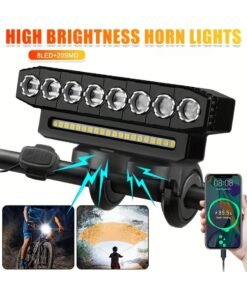 Bike Light,High Lumens Super Bright Bicycle Light, 6 Modes USB Rechargeable Bike Headlight & Tail Light Set, Waterproof Safety Bike Front & Rear Light for Road, Mountain, Night Riding