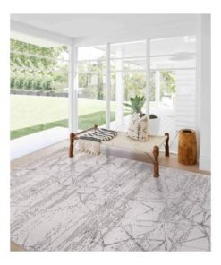 Koza Home Koza Hali Koza Hayad Kilyos Gray Acrylic Carpet Living Room Sitting Room Bedroom Corridor Machine Carpet 45984 80 x 120