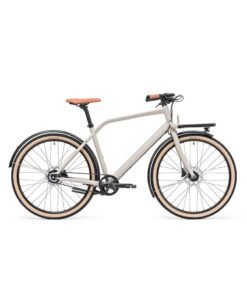 Schindelhauer Gustav 8‑Speed Ash Grey Bicycle — 55 cm Steel Frame, Shimano Gears, Adjustable Handlebars & Saddle, Front & Rear Brakes, Urban Commuter Design