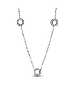PANDORA Pavé Circles Chain Necklace