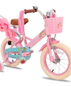 Joystar Little Daisy 12 Inch Kids Bike For 2 3 4 Years Girls Toddler Bike With Training Wheels Princess Kids Bicycle With Basket Bike Streamers Toddler Cycle Bikes Pink