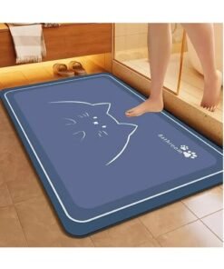 Arabest Super Absorbent Floor Mat for Bathroom Non Slip, Diatomaceous Bath Mats Fast Drying Soft, Carpet Shower Tub Outdoor Door Mats, Home Decor