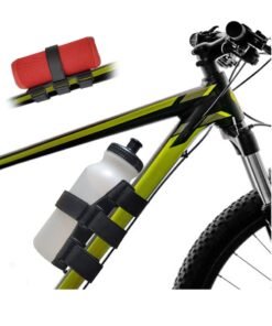 SYOSI Bicycle Bottle Holder No Screws, Double Fix with Removable Velcro for Bottle Cage, Universal Bike Accessories Strap Mount for Water Bottle, Compatible with Mountain Bicycle, Scooter, Golf Cart