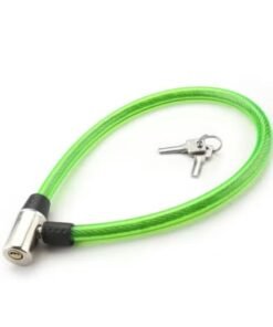 Bike Lock Steel Wire Metal Bicycle Safety Lock Universal Bicycle Lock Motorcycle Wire Lock Safety Cable with 2 Key（Green）