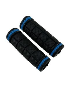 Shrenik Kids Cycle Handle Grip Bicycles 14T 16T 20T Bikes Dual Color Non Toxic Soft Rubber Anti-Slip Length 10.5 CM (Blue)