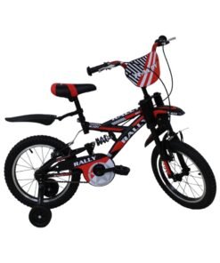 RALLY BICYCLE 16-Inch Kids Road Bike | 16-Inch Wheel Size | Adjustable Seat | Training Wheel | Chain Cover And Center Suspension | Red Color