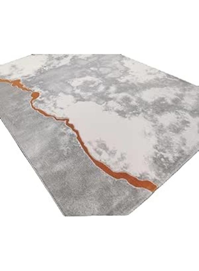 Harmony Home Soft Fluffy Carpet, Braided Anti-Slip Rug for Living Room, Bedroom & Dining Room, Rectangular Indoor Decorative Carpet, Grey