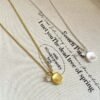 Gold Necklaces for Women, Gold Chain Pendant with Gift Boxes for Wedding Romantic Proposal Engagement Birthday Valentine's Day Gift