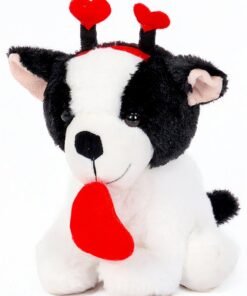 Cuddles Cute Puppy Stuffed Animal with Heart, 10″ White Soft Stuffed Puppy Plush Toy, Cuddles Valentines Day Gifts for Him And Her, Gifts For Girlfriend Boyfriend