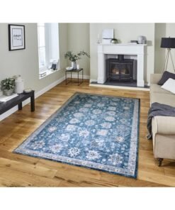 HANDPICKED FURNITURE Ultra Soft Area Carpets For Bed Room Living Room And Dining Room Anti-Slip Floor Carpets Easy To Clean 200 X 300 Cm 66 X 98 Ft - Blue