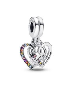 PANDORA Puzzle Piece Hearts Splittable Friendship Dangle Charm