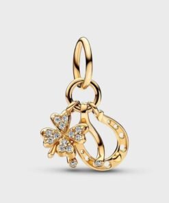 PANDORA Lucky Clover, Wishbone & Horseshoe Dangle Charm