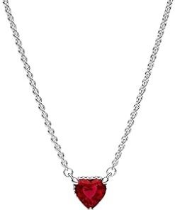 Timeless Schmuck funkelndes Herz, mit kirschrotem Jubiläumskristall
