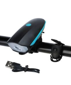 Dark Horse Rechargeable Bicycle Light with Horn Set, 3 Lighting Modes Waterproof Bicycle Light Bike