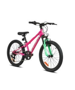 Spartan 20" Spitfire Kids Mountain Bike | Front Suspension, 6-Speed Shimano Gears, Steel Frame, Adjustable Saddle | MTB for Boys Ages 6 to 9 | Design with Knobby Tires & Sporty Styling | SP-3280