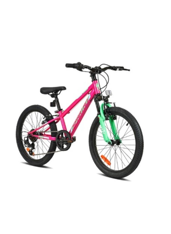 Spartan 20" Spitfire Kids Mountain Bike | Front Suspension, 6-Speed Shimano Gears, Steel Frame, Adjustable Saddle | MTB for Boys Ages 6 to 9 | Design with Knobby Tires & Sporty Styling | SP-3280