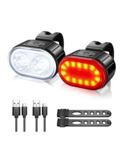 Cycling Bicycle Front Rear Light Set Bike USB Charge Headlight Light MTB Waterproof Taillight LED Lantern Bicycle Accessories