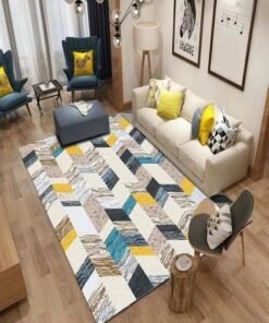fashionhome New Style Washable Sticky Printed Floor Carpet Rug, Rectangle 230x160 cm