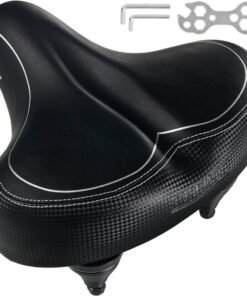 Bikeroo Oversized Bike Seat - Compatible With Peloton  Exercise Or Road Bikes - Bicycle Saddle Replacement With Wide Cushion For Men & Womens Comfort