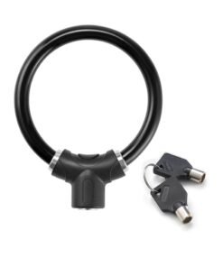 Rings Lock Security Bicycles Antitheft Lock Lightweight Portable Cycling Safety Lock with Keys Lightweight Portable Bicycles Lock（Black）