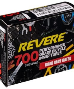 Revere Bicycles 2-Pack Of Black 700C X 28-35 Presta Valve Premium Bicycle Inner Tubes. Free Replacement Warranty If It Ever Goes Flat Do To Manufacturer Defects. (60Mm)