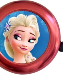 VALUEVIBES Cute Cartoon Bicycle Bell for Kids – Loud Bike Horn for Balance Bikes, Strollers, and Children's Bicycles – Fun and Durable Bike Accessories (Pink ELSA)