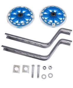 Bicycle Training Flash Wheels, Children's Bike Stabilizers Support Wheels Bike Steel Frame for 12 14 16 18 20 Inch Kids Riding Safety Equipment