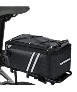 Bicycle Rear Rack Storage Bag, Bike Reflective Trunk Bag Waterproof Rear Rack Bag For Bicycle With Reflective Strips For Outdoor Travel Camping Picnic Commuter
