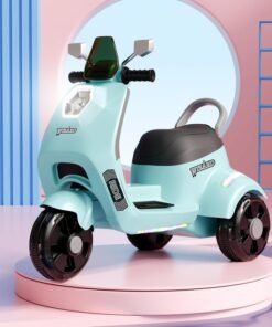 Cockatoo 3E-Cruise Wizard Rechargeable Electric Kids Bike,Kids Scooter Bike for 2-8 Yrs Girls&Boys Powered by 6V & 4.5 AH Battery for 4.5Hr-6Hr Ride with Aux,Bluetooth & Inbuilt Music-Blue