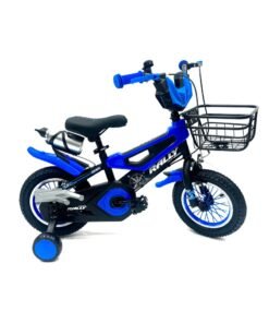 RALLY BICYCLE 12-Inch Kids Bike | 12-Inch Wheel Size | With Training Wheels | Ajustable Seat | With Water Bottle, Bell And Basket Chair Cover | Blue Color