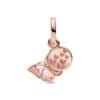 PANDORA Pink Butterfly & Quote Double Dangle Charm