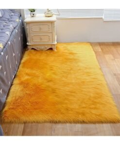 KLNAMAEAAN Modern Fluffy Long Pile Area Rug Non-Slip, Super Soft Decor Contemporary Carpet 120*150 Cm