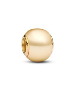 PANDORA 14k Gold-plated charm with yellow lacquered artificial pearl