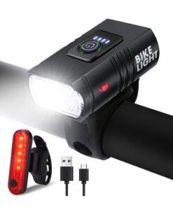 Rechargeable bicycle light set, front and tail lights, 6 lighting modes, waterproof and safe front and rear lights for bicycles, suitable for roads, mountains, and night rides