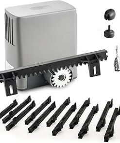 CO-Z 1400lb Rack Driven Sliding Gate Opener with Alarm System, 280W Automatic Gate Opener with Remote Controls, Electric Gate Motor for Gates up to 40ft, Complete Rack Gate Operator Kit for Driveways