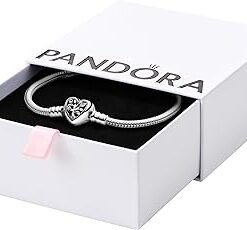 Moments Women's Sterling Silver Family Tree Clasp Chain Bracelet for Charms