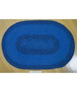 GOLD MANTIS Braided Oval Area Rug 60×90cm – 100% Cotton, Handmade Reversible Carpet, Washable Flatweave Rug for Living Room, Bedroom, Entryway, Kitchen (DUSK RAINBOW CARPET)