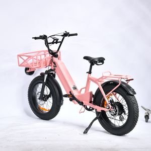 750W Step-Through Fat Tire Electric Bike with 48V 20ah Lithium-Ion Battery
