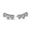 PANDORA Halo Heart Trilogy Stud Earrings