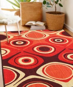 Status Contract Polyester 3D Printed Carpet with Anti Slip Backing, 121 X 182 Cm