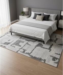 Noon East Carpet Rug Maze Tufted Design Dark Grey | Size - 160x230 cm - 5x7.5 ft  | For Medium Sized Family room, Bedroom with queen beds, 4-6 seater Dinning area, Entry hallways & Foyers