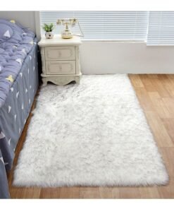KLNAMAEAAN Modern Fluffy Long Pile Area Rug Non-Slip, Super Soft Decor Contemporary Carpet 90*150 Cm