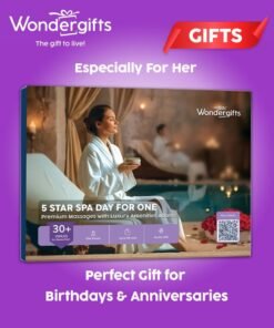 Wondergifts 5-Star Spa Gift Box: Premium Massage Gift Box | 1-Hour Choice of Relaxing Massage at 5-Star Spas | Ideal Gift for Her, Women, Birthday Gift | Valentine's Day Gift For Her