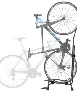 CyclingDeal Upright Bike Stand Floor - Vertical & Horizontal Bicycle Stand Bicycle Storage - Safe & Secure Bike Storage Rack - for Wheels Sizes up to 29" - Bike Rack Garage Bicycle Rack - Classic