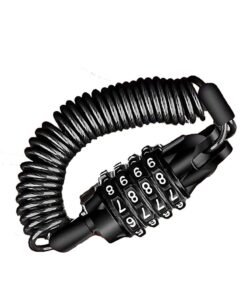 SOLARAE Bike Lock, Bicycle Combination Lock Helmet Password Lock Cycling Cable Lock for Scooter Bike Motorcycle Luggage