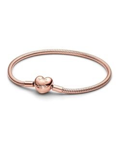 Pandora Moments Heart Clasp Snake Chain Bracelet