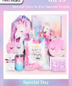 MissTiara Unicorn Girls Gift Set - Valentine's Day,Birthday Gifts, Ramadan Gift Boxes, Back to School Gifts, Graduation Gifts and Toy Gift Sets for Girls Ages 4 to 18