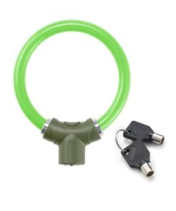 Rings Lock Security Bicycles Antitheft Lock Lightweight Portable Cycling Safety Lock with Keys Lightweight Portable Bicycles Lock（Green）