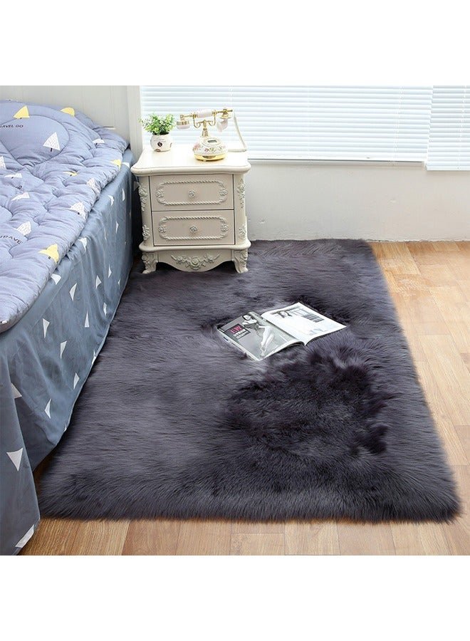 NKX Modern Fluffy Long Pile Area Rug Non-Slip, Super Soft Decor Contemporary Carpet 120*150 Cm